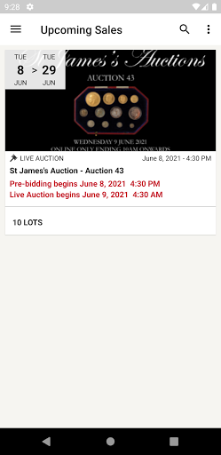 Android application STJ Auctions screenshort