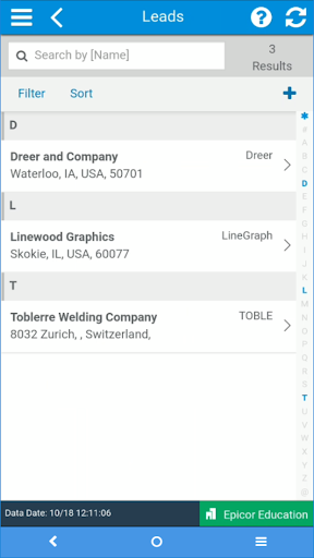Epicor CRM Screen 2
