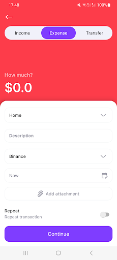 Bugdet Expense Tracker Screen 3