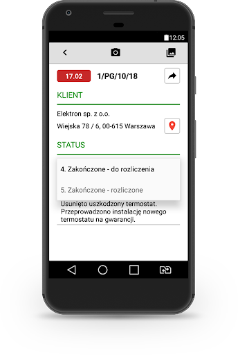 SerwisPlanner Offline Screen 2