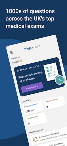 Screenshot of BMJ OnExam