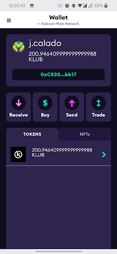 Klubcoin Screen 3