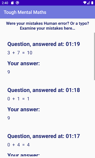 Math Brain Training Tests - 9 Screen 3