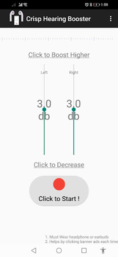 Android application Crisp Sound Hearing Aid screenshort