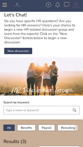 Android application Elite HR Connections screenshort