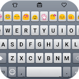 Simple Blue Emoji Keyboard icon
