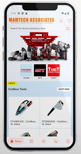 Mamtech Online Shop Screen 2