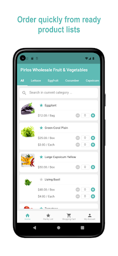 Android application Pirlos Produce screenshort