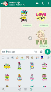 Captura 24 Romantic Stickers : WASticker android