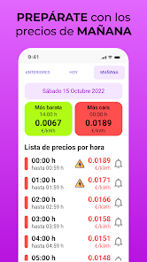 Screenshot 3 Tope del Gas: Precio Luz Hora android