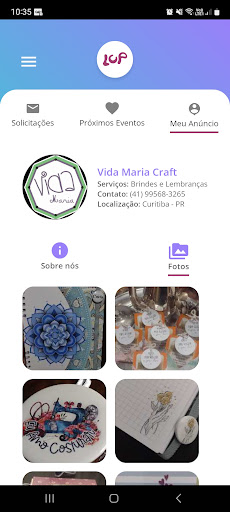 Android application LUP Profissionais screenshort
