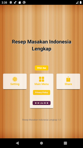 Android application Resep Masakan Indonesia Enak screenshort