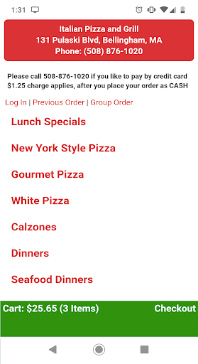 Italian Pizza and Grill Screen 2