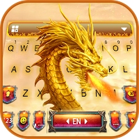 Тема для клавиатуры Golden Dragon Flame