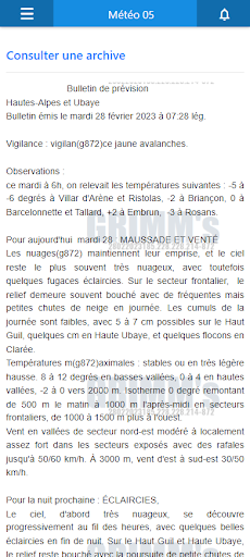 GRIMMs - condi météo avalanche Screen 2