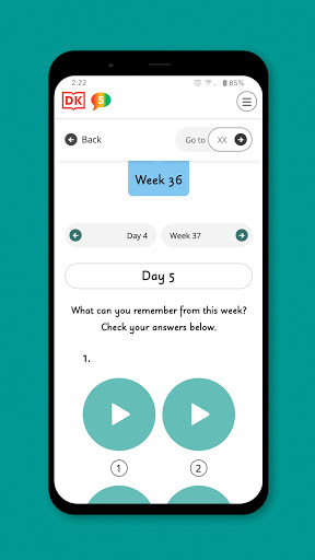 Screenshot of DK 5 Words