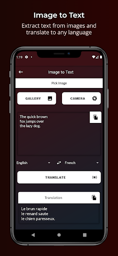 Translate Text, Voice & Images Screen 3
