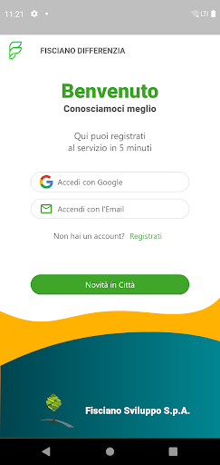 Android application Fisciano Differenzia screenshort