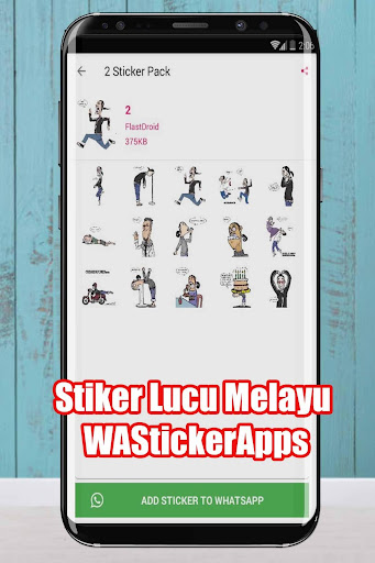 Android application Stiker Lucu Melayu StickerApps screenshort