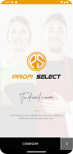 Android application ProfiSelect screenshort