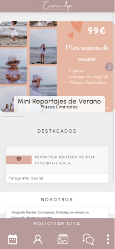 Android application Carmen Alpe Fotografía screenshort