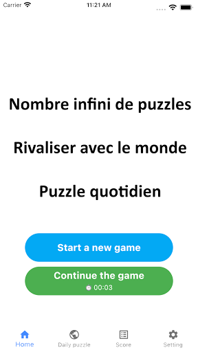 Aperçu de l'application