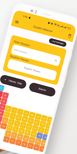 Screenshot of Chemical Equation Balancer App