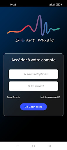 Android application SMART MUSIC screenshort