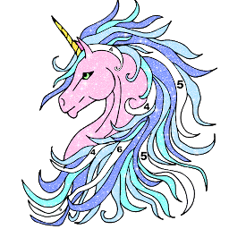 Imaginea pictogramei Unicorn Glitter Coloring
