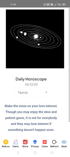 Daily Horoscope Screen 3