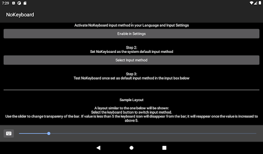 No Keyboard Hideable keyboard