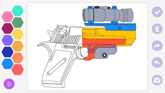 Weapon & Gun Coloring Book
