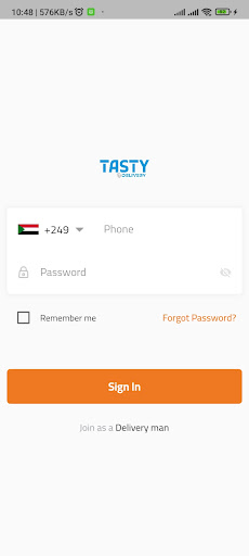 Android application Tasty Delivery screenshort