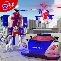 Трансформация полицейского робота-вертолета