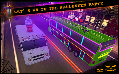 Captura de Pantalla 14 Halloween Bus City Simulador android