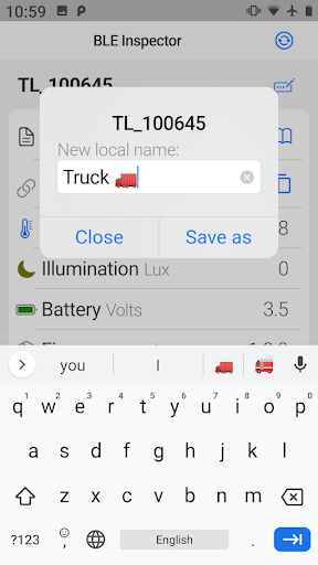BLE Inspector Screen 2