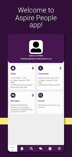 Android application Aspire People screenshort