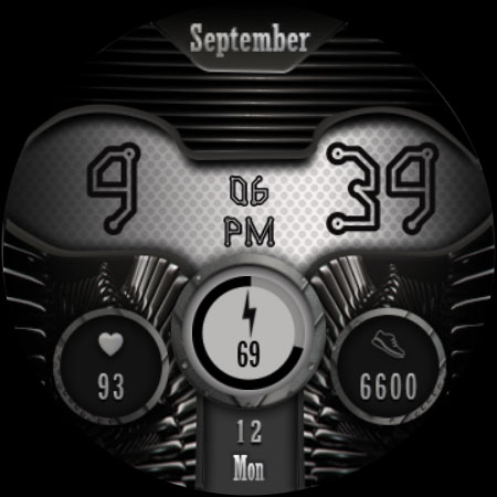 Android application W-Design WOS070 - Watch Face screenshort