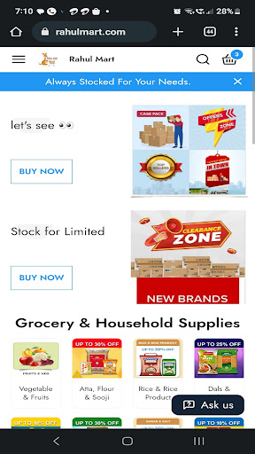 Android application RAHUL MART screenshort