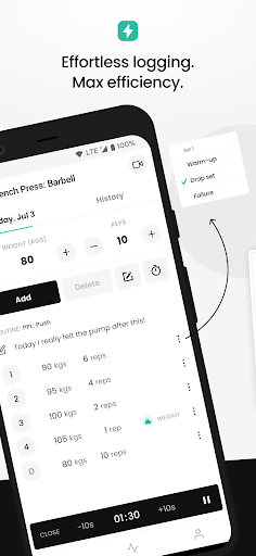 Screenshot of FitHero - Gym Workout Tracker
