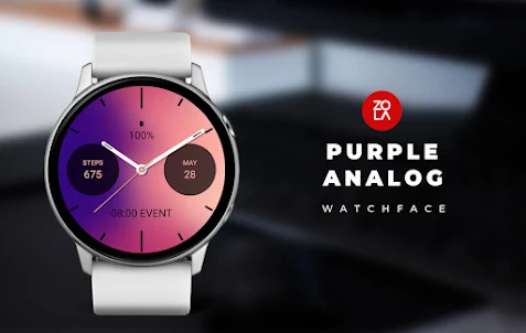 Purple Analog Watch Face