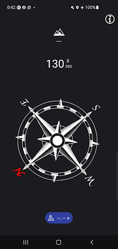 Android application Compass / coordinates altitude screenshort