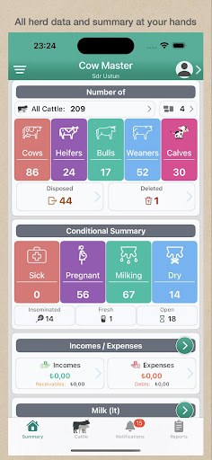 Android application Cow Master - Herd Management screenshort