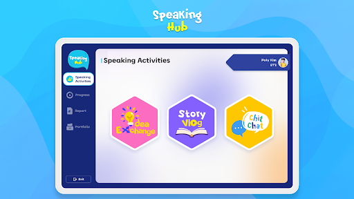 Speaking Hub Screen 2