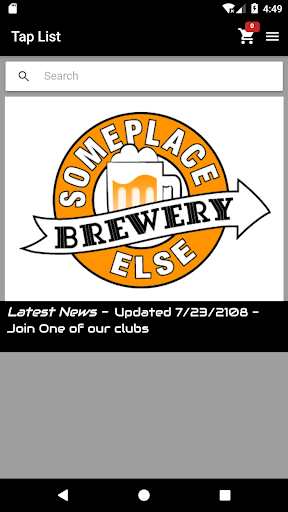 Android application SomePlace Else Brewery screenshort