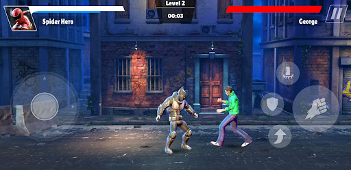 Spider Fighting Street Fight