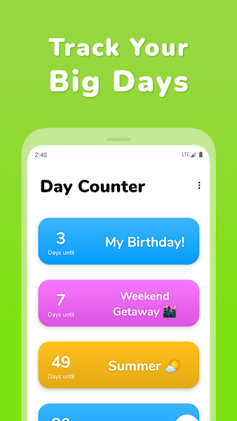  Days Counter: events, dates 