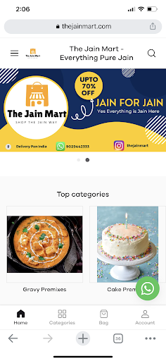Android application The Jain Mart screenshort