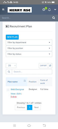 Android application KERRY RSC screenshort