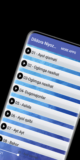 Android application Dildora Niyozova qoshiqla 2022 screenshort